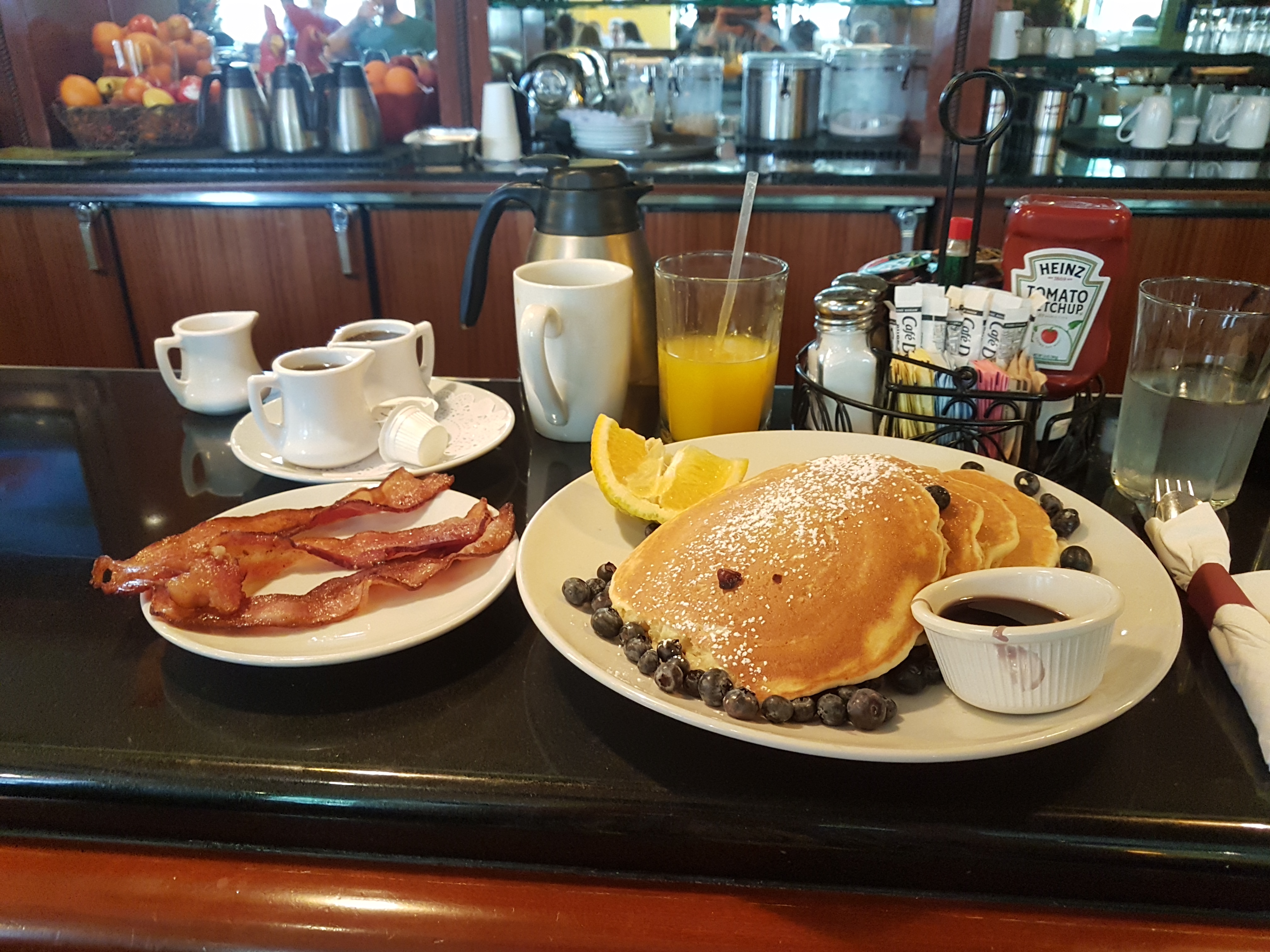 Eggsperience blueberry pancakes