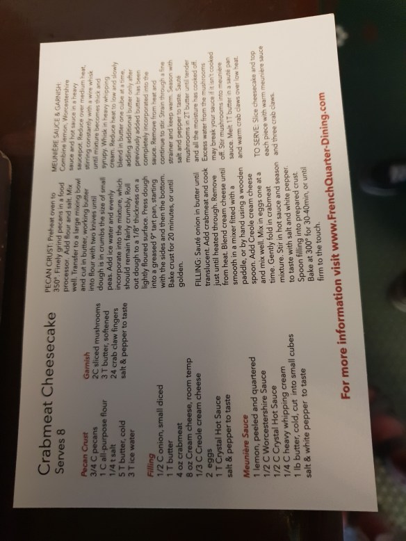 Palace Cafe Crabmeat Cheesecake [3]